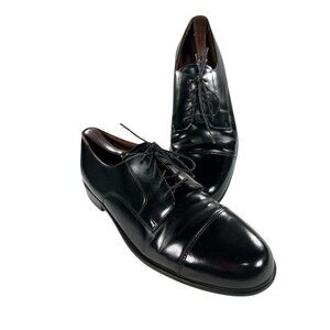 Bostonian Classics Vintage Size 11 M Black Leather Mens Dress Cap Toe Shoes
